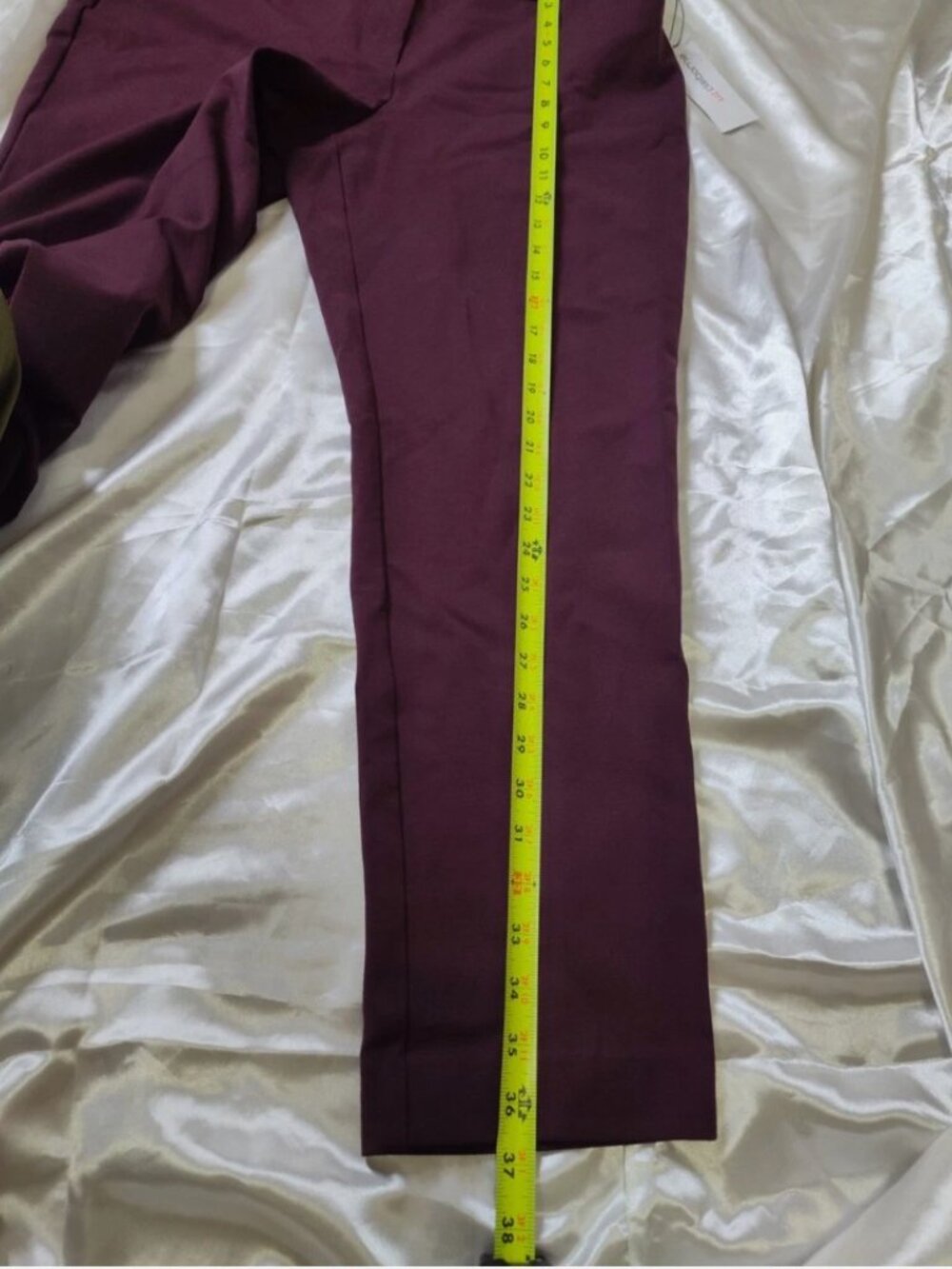 NWT Liz Claiborne Emma Purple Ankle Pants Size 12 Slim Tapered Stretch Zip - Picture 12 of 14
